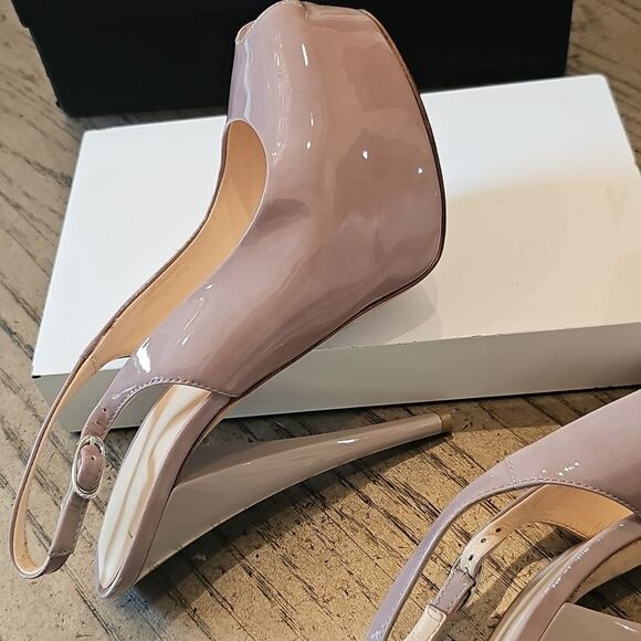 Giuseppe Zanotti Size 7.5 Nude Peep Toe Platform Heels 37.5 - Picture 6 of 15